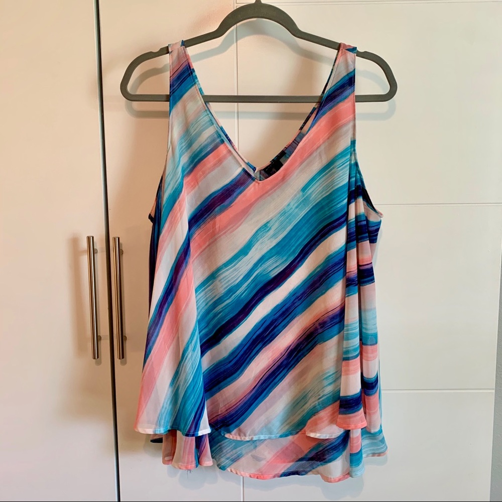 Lane Bryant V-Neck Double Layer Tank